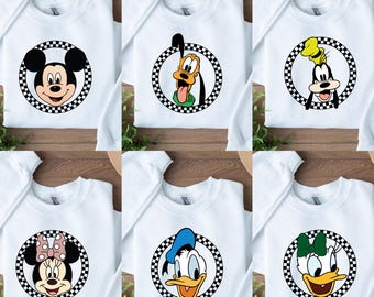 Retro Mickey and Friends Sweatshirt,Disney Trip Sweatshirt,Mickey Minnie Sweatshirt,Checkered Mickey Sweatshirt,Disney Family Vacation Sweat