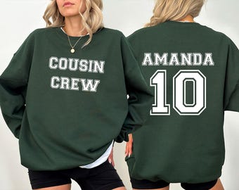 Custom Cousin Crew Sweatshirt, Matching Cousin Crewnecks, Family Reunion Sweater, Custom Family Matching Sweatshirt, Cousin Camp Pullover