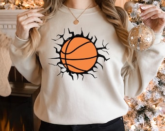 Basketball Ball Sweatshirt, Basketball Sweatshirt, Game Day Sweatshirt, Game Day Sweatshirt, Basketball Game Day, Basketball Lovers