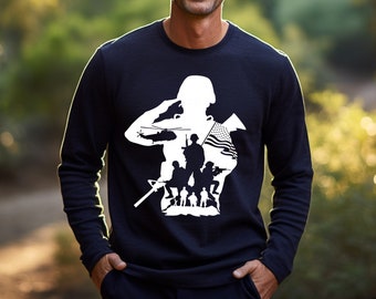 Military Sweatshirt, Veteran Sweatshirt, Veterans Day Sweatshirt, Memorial Day Sweat, Veterans Day Gift, American Flag, Patriotic Sweatshirt