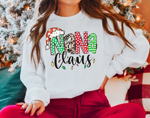 Nana claus sweatshirt hotsell