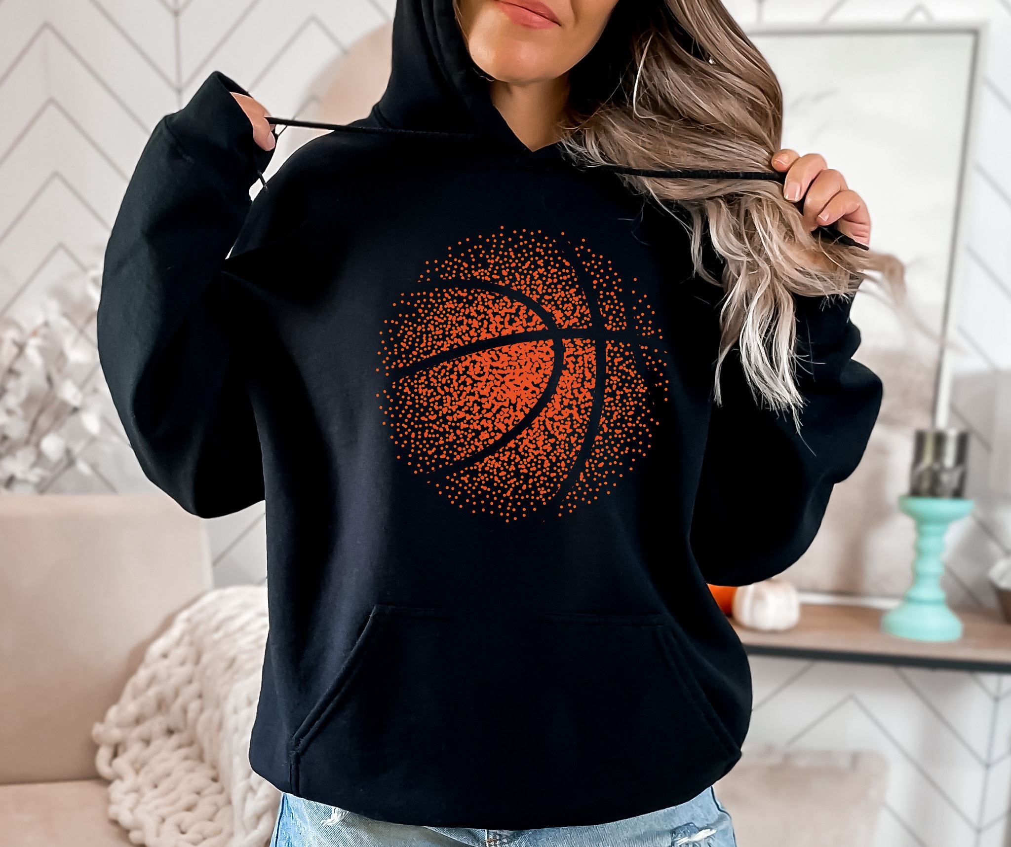 Basketball And Sports Letter Print Hoodie, Cool Hoodies For Men
