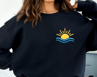 Summer Sweatshirt,Beach Sweatshirt,Cute Beach Sweatshirt,Gift for Women,Vacation Sweatshirt,Trendy Summer Clothes,Summer Day Sweatshirt