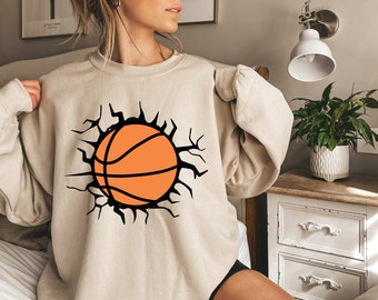 Basketball Ball Sweatshirt, Basketball Sweatshirt, Game Day Sweatshirt, Game Day Sweatshirt, Basketball Game Day, Basketball Lovers