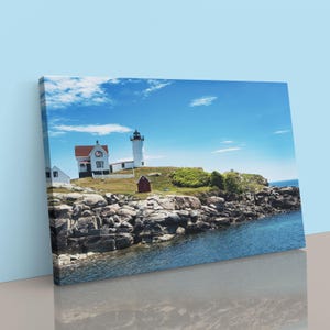 Nubble Lighthouse Wall Art, York Maine Print, New England Photography, Lighthouse Wall Decor,