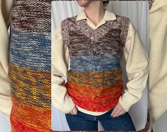 Vintage Hark Sleeveless Rainbow Sweater Vest