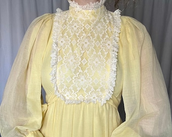 Robe longue Candi Jones California jaune prairie