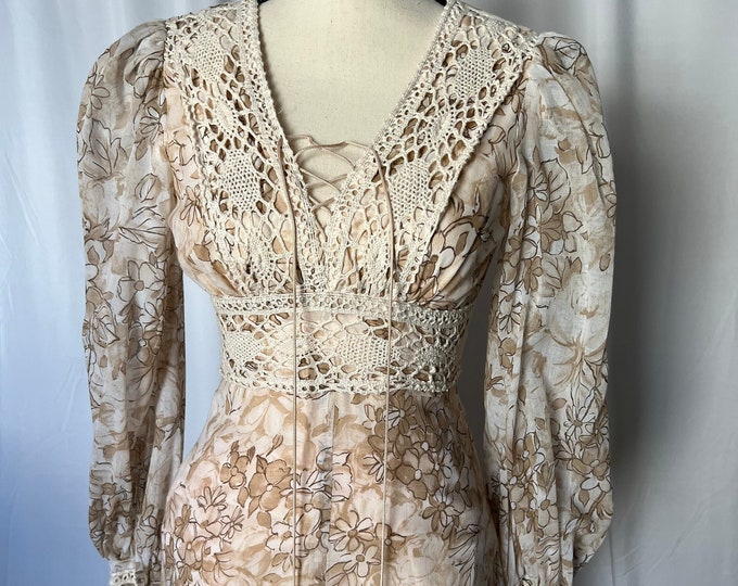 1970s Gunne Sax by Jessica San Francisco (with Original Tag) Brown and ...