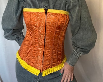 Vintage Orange and Yellow Corset