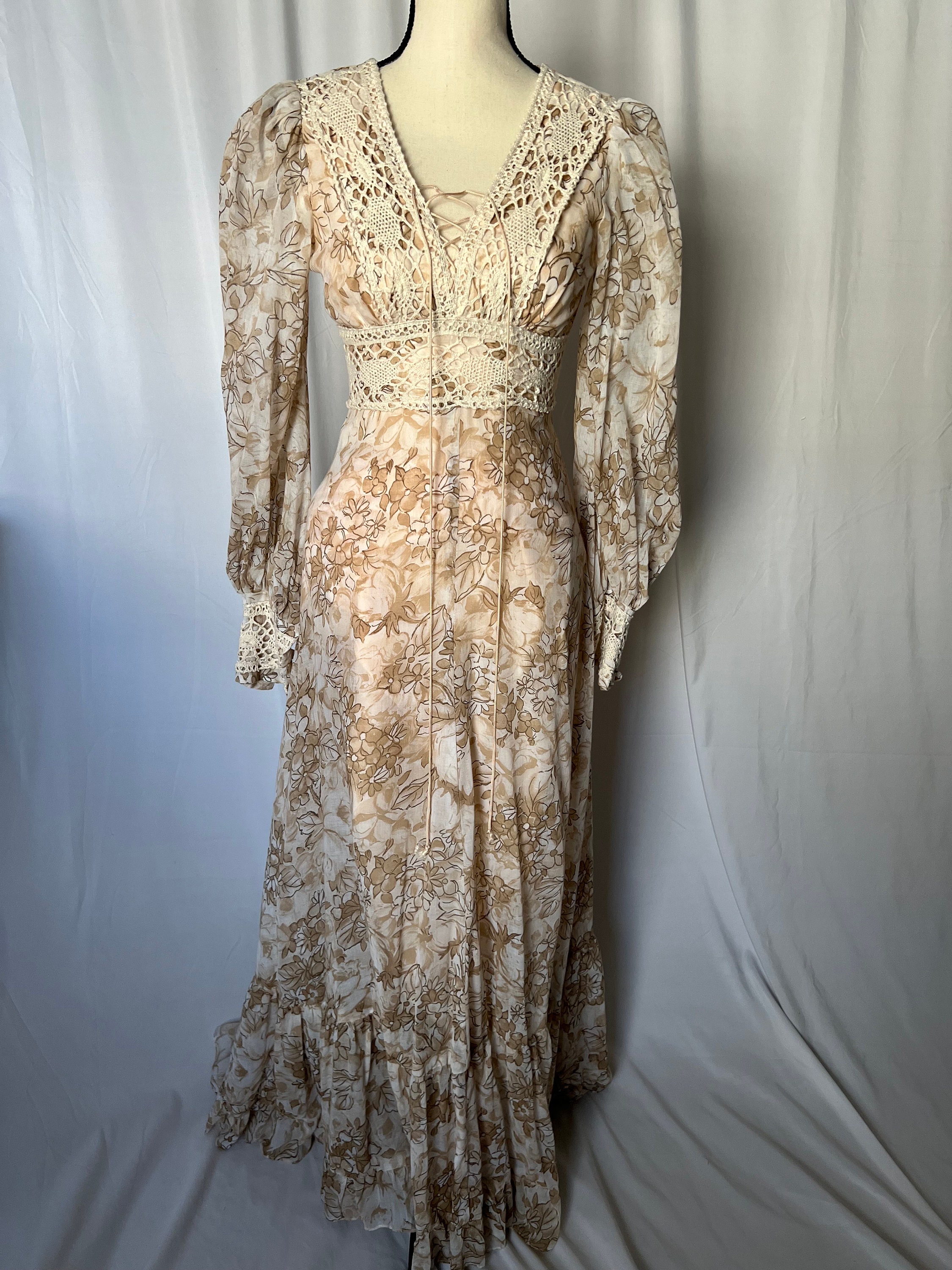 1970s Gunne Sax by Jessica San Francisco (with Original Tag) Brown and ...