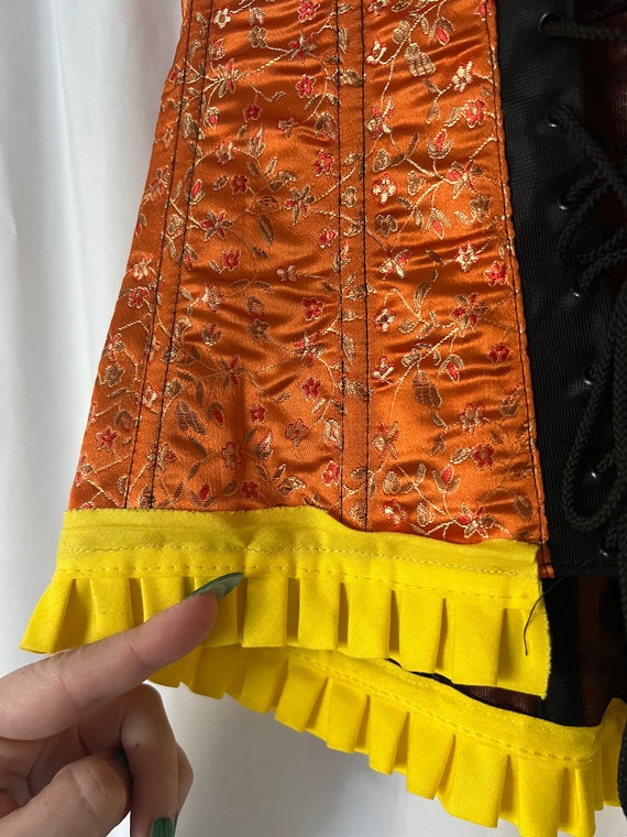 Vintage Orange and Yellow Corset - image 8