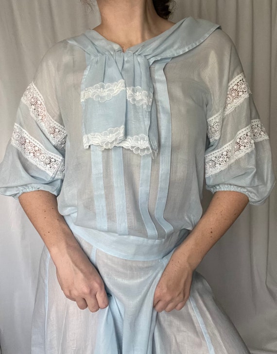 Vintage Gunne Sax by Jessica McClintock Blue Dropp