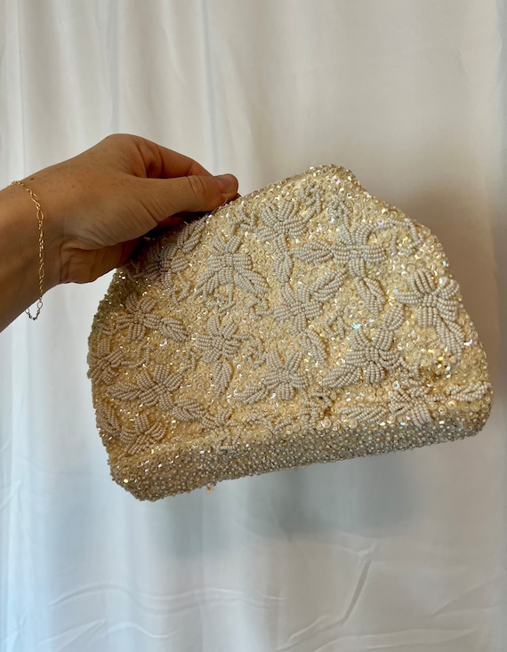 Ivory Sculpted Clutch main image 0