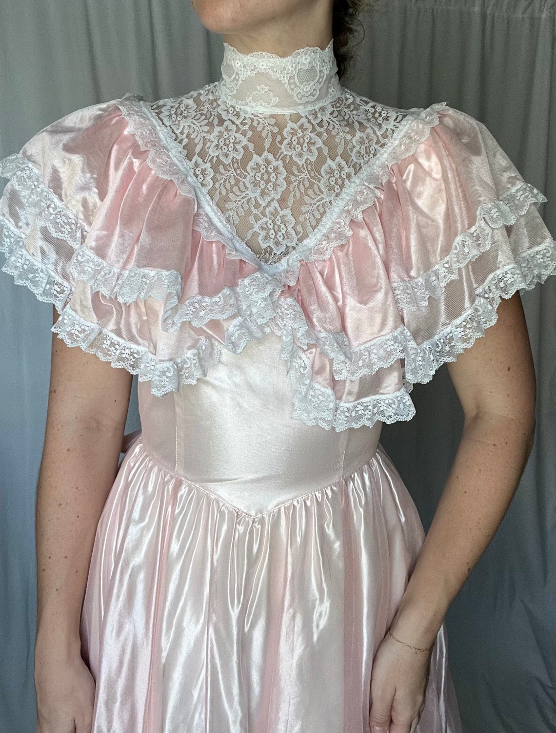 1980s Gunne Sax by Jessica Mcclintock (with Original Tag) Pink Saloon ...