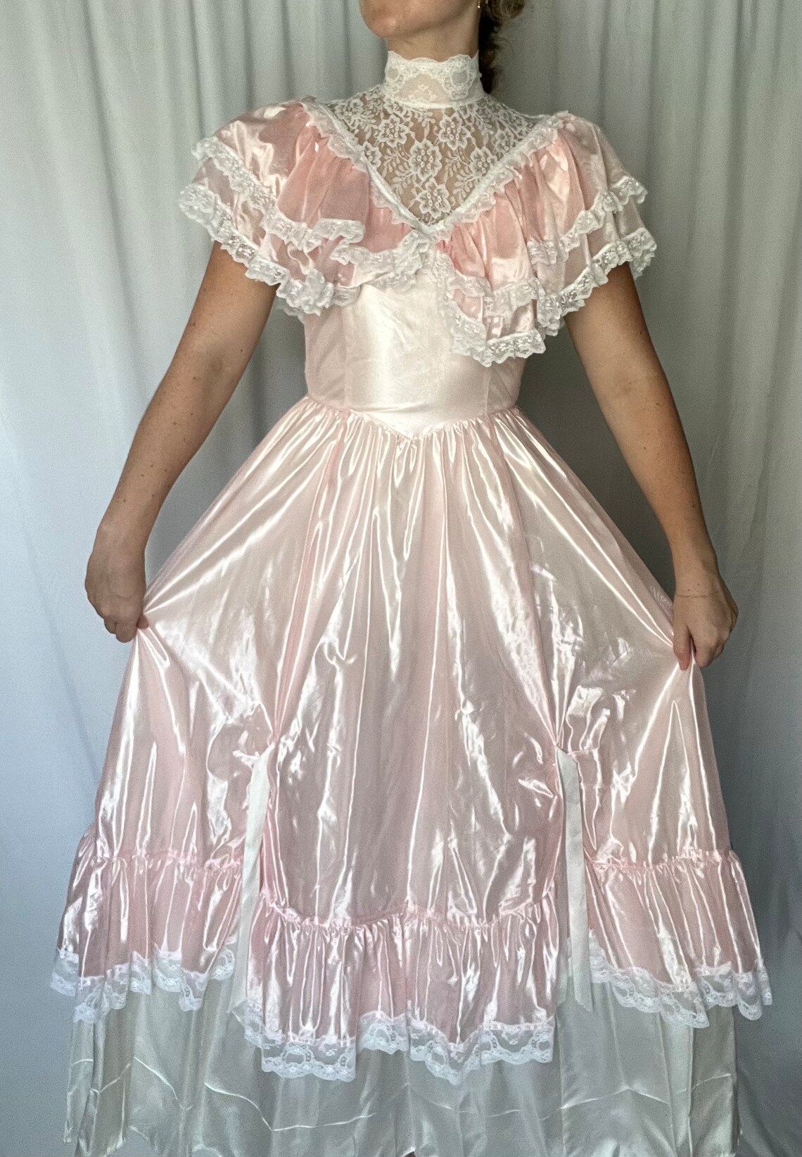 1980s Gunne Sax by Jessica Mcclintock (with Original Tag) Pink Saloon ...