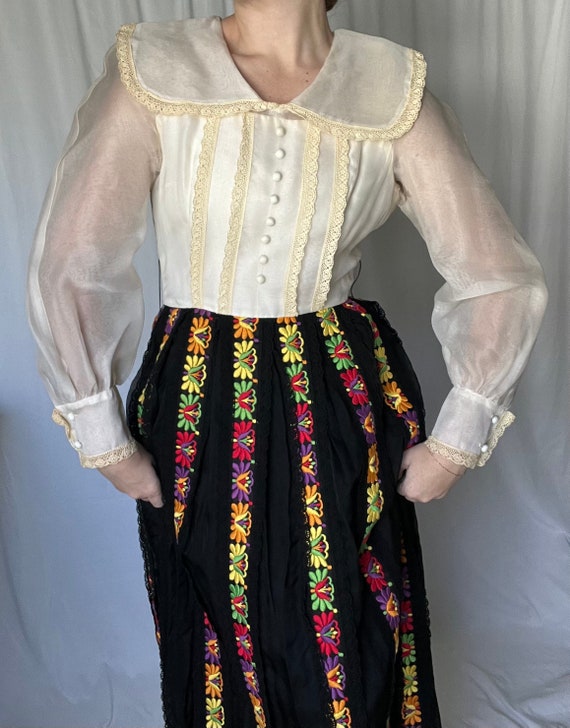 Ofelia Calderon Vintage Dress with Bold, Colorful 