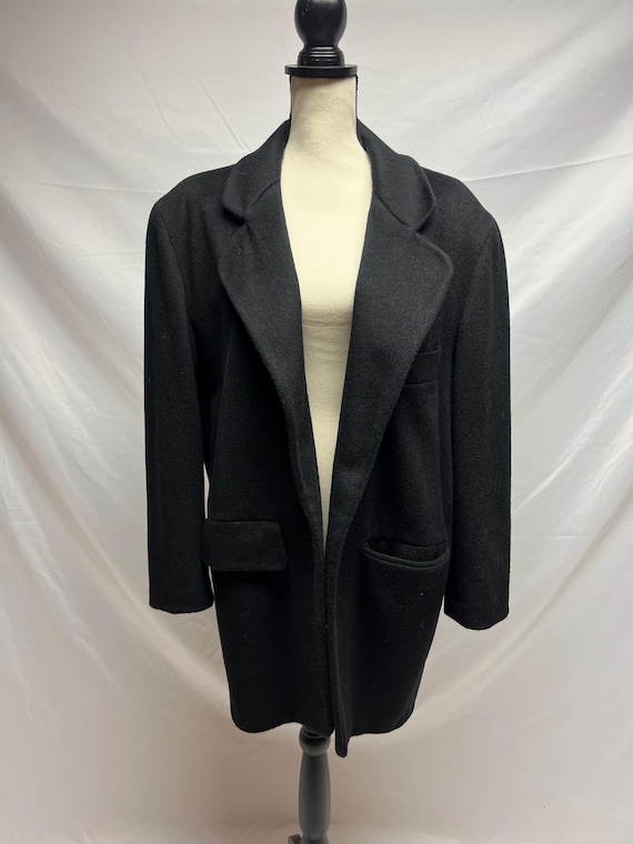 Vintage Paul et Duffier Wool Blend Black Coat