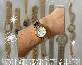 Vintage Anne Klein II Two-tone Metal Band Womens Watch  display picture 1