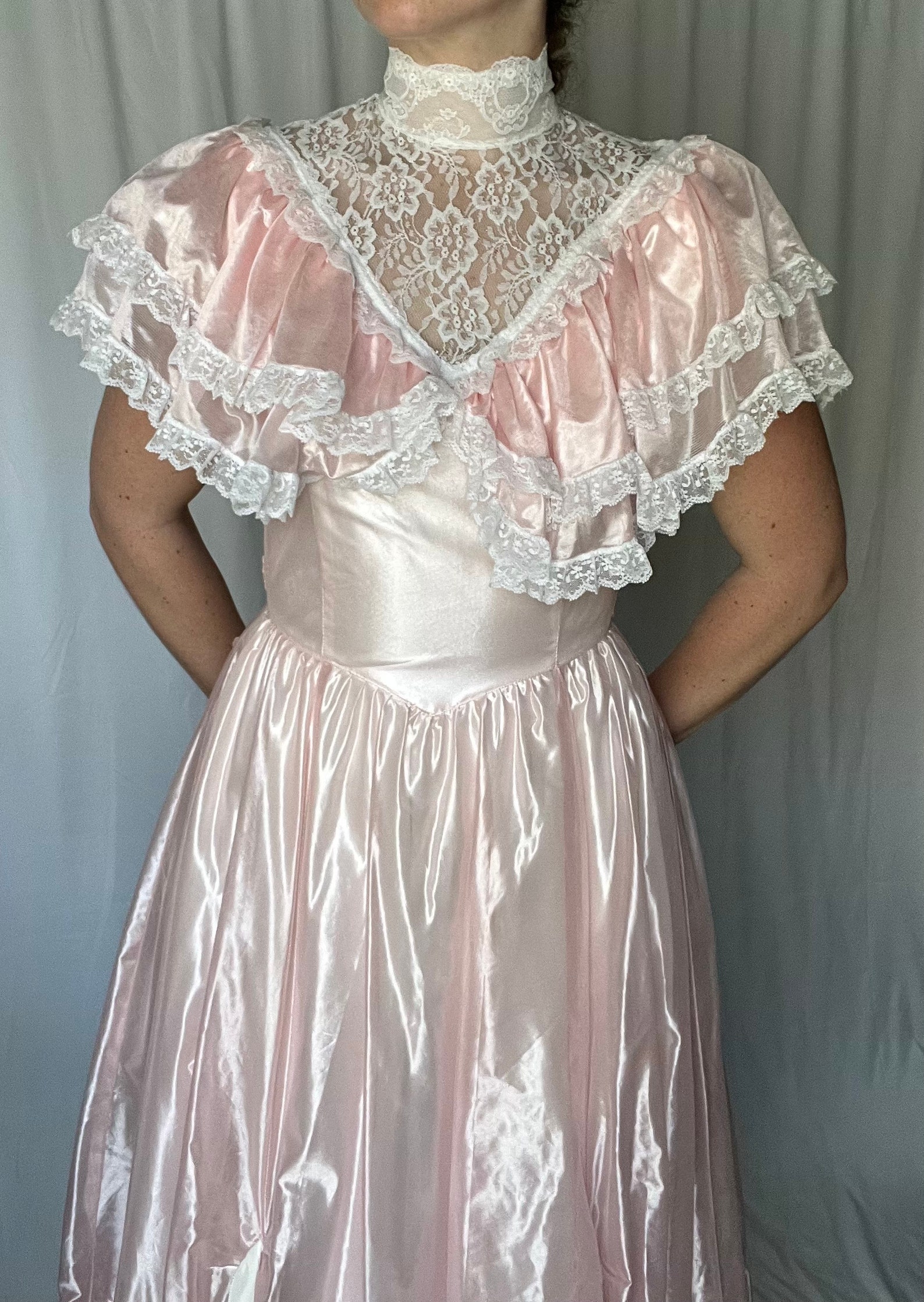 1980s Gunne Sax by Jessica Mcclintock (with Original Tag) Pink Saloon ...