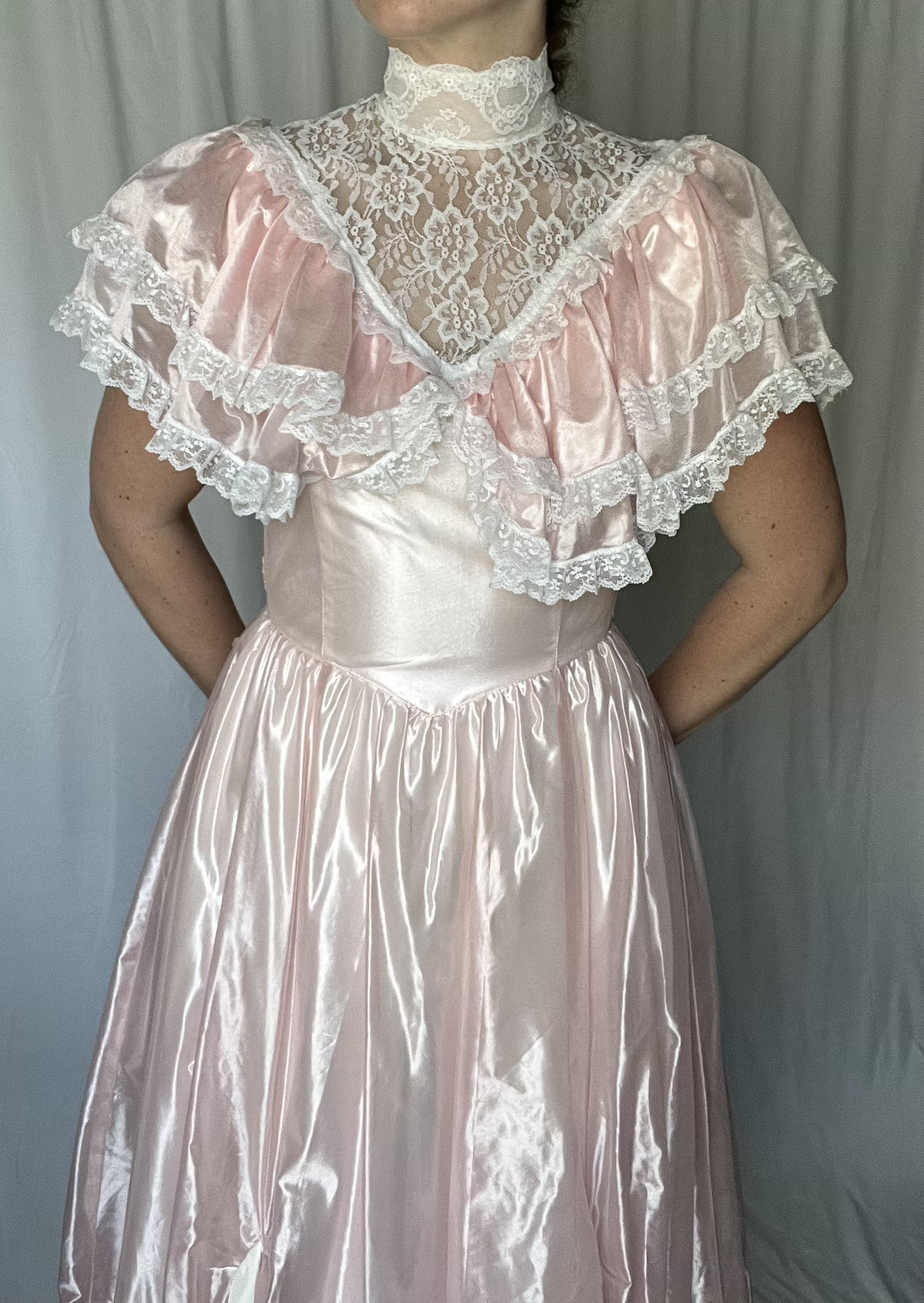 1980s Gunne Sax by Jessica Mcclintock (with Original Tag) Pink Saloon ...
