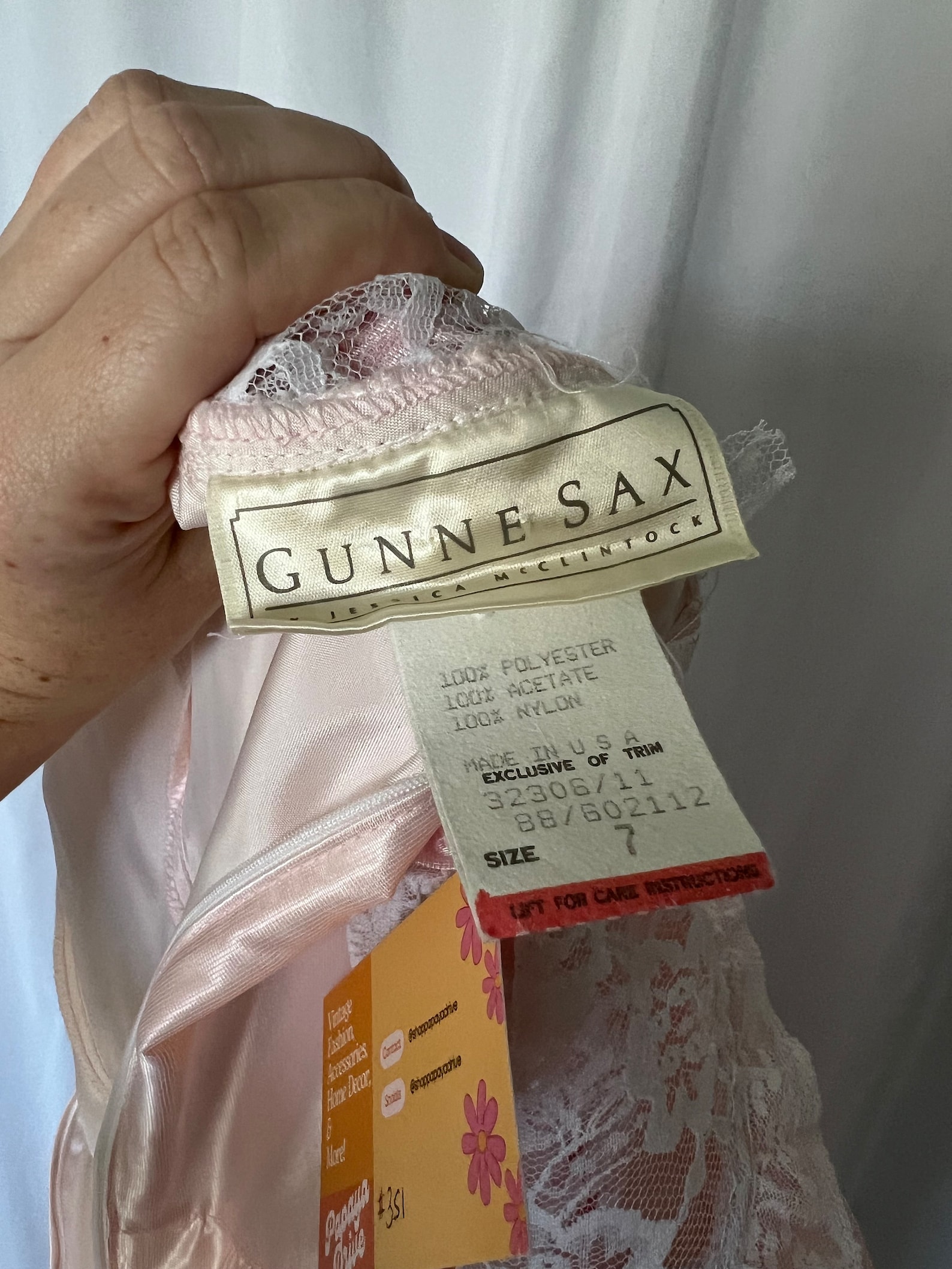 1980s Gunne Sax by Jessica Mcclintock (with Original Tag) Pink Saloon ...