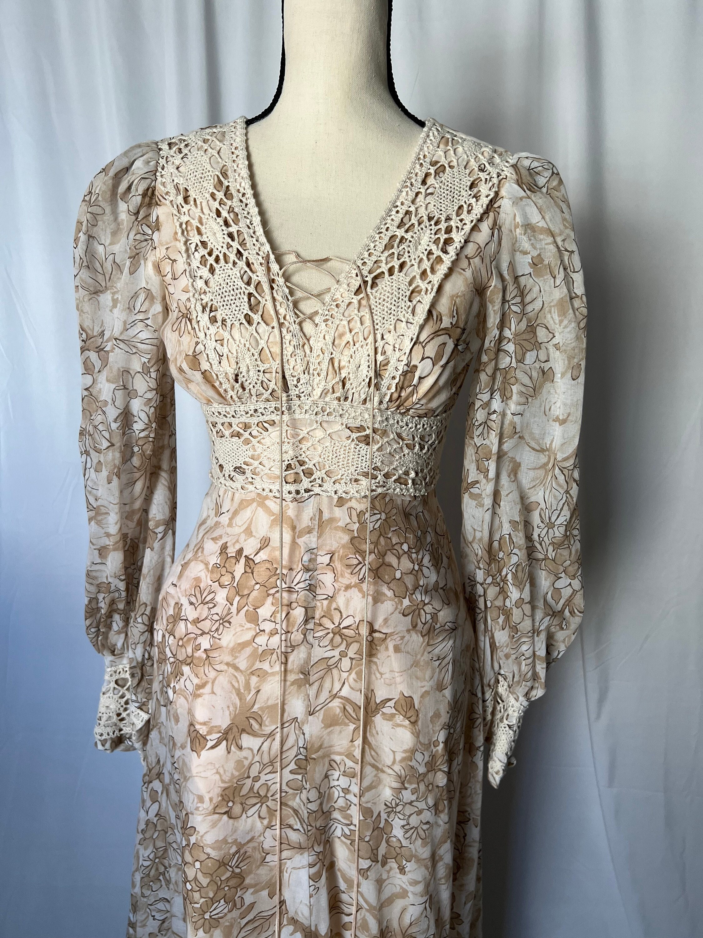 1970s Gunne Sax by Jessica San Francisco (with Original Tag) Brown and ...