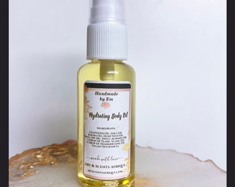 Lightweight Skin Nourishing Hydrating Highly Fragranced Body Oil With Aloe Vera, Shea And Rice Bran Oil For All Skin Tones, Hand & Body Oil.