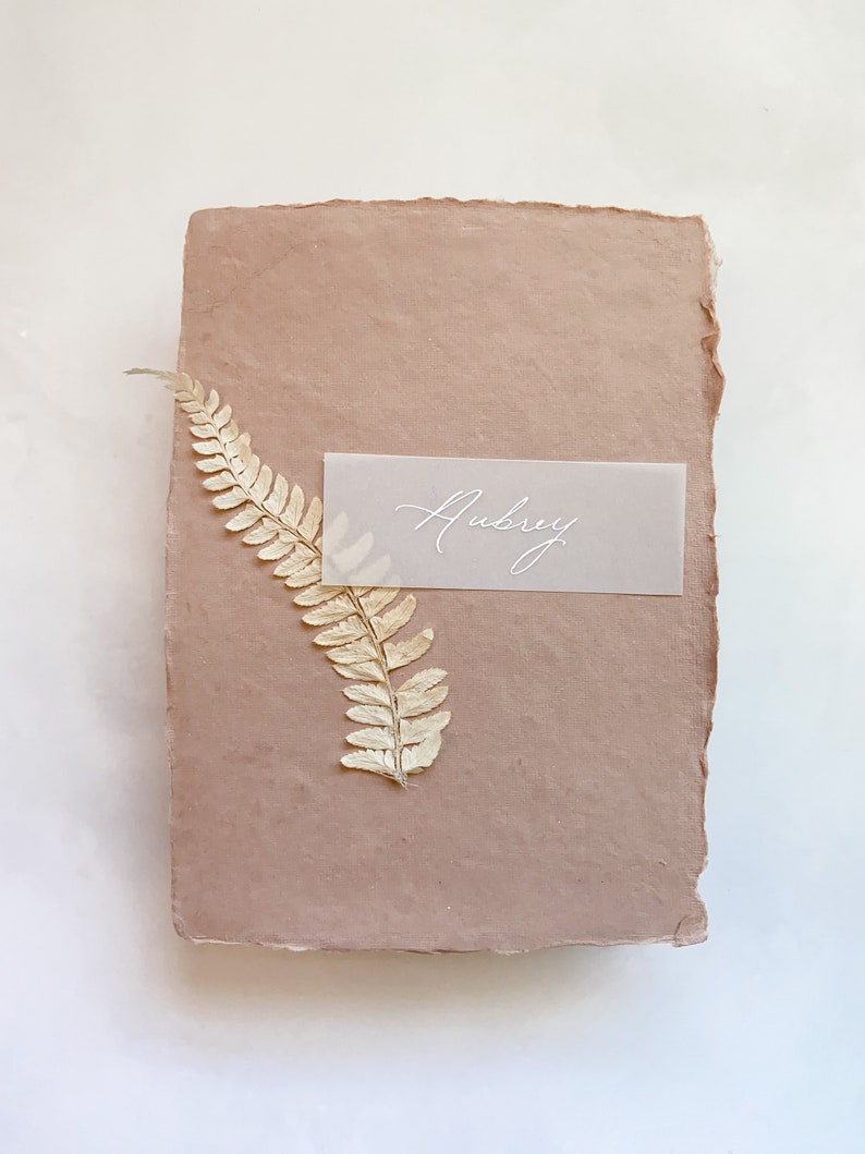 Calligraphy Vellum Wedding Place Cards image 6