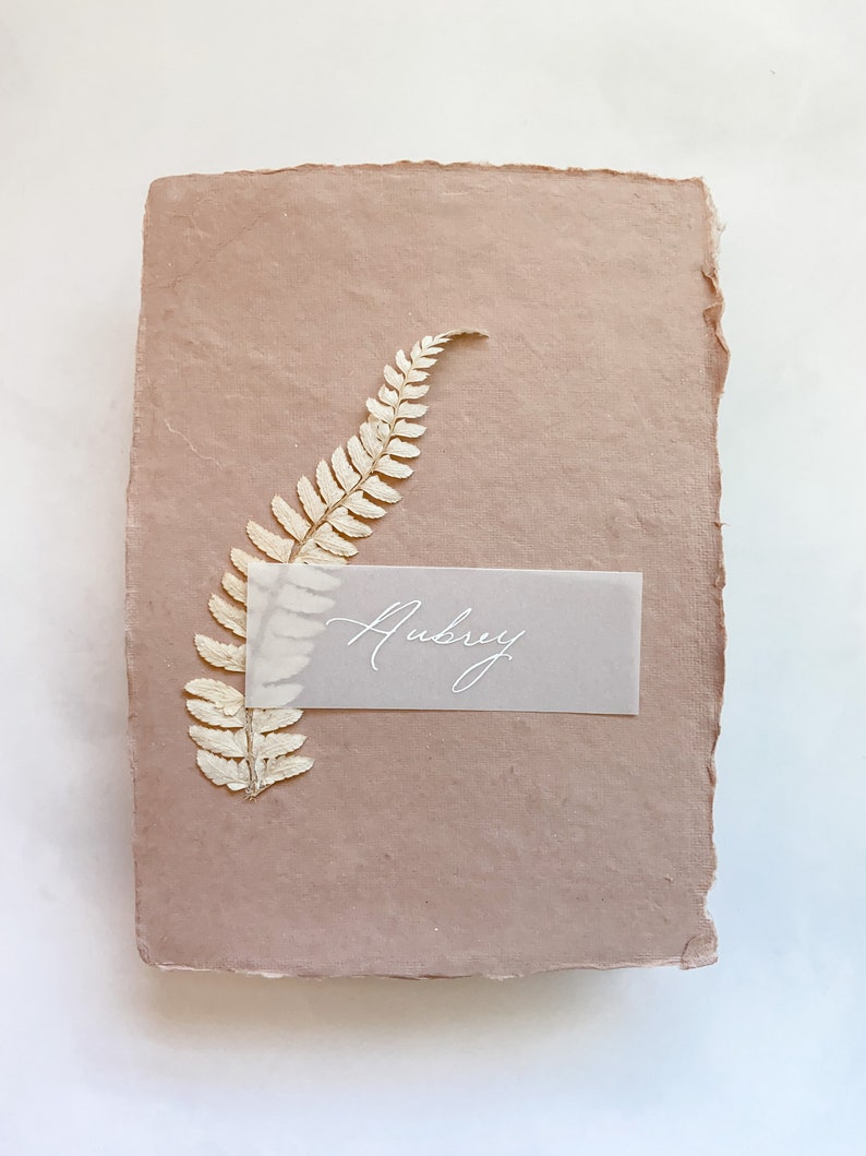 Calligraphy Vellum Wedding Place Cards image 7