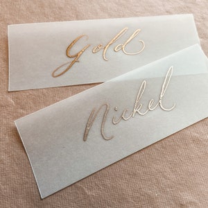 Calligraphy Vellum Wedding Place Cards image 8