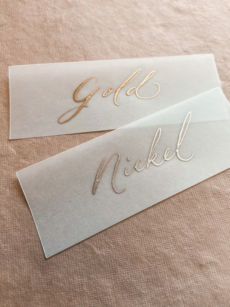 Calligraphy Vellum Wedding Place Cards image 8