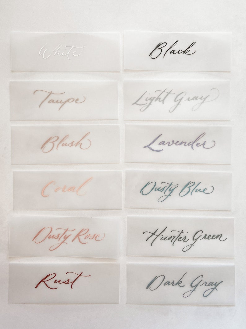 Calligraphy Vellum Wedding Place Cards image 10