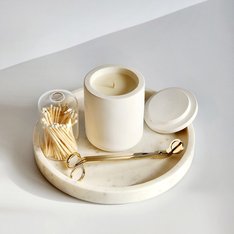 Winter Soy Candle Minimalist Natural Soy Candle Christmas Gift Handmade