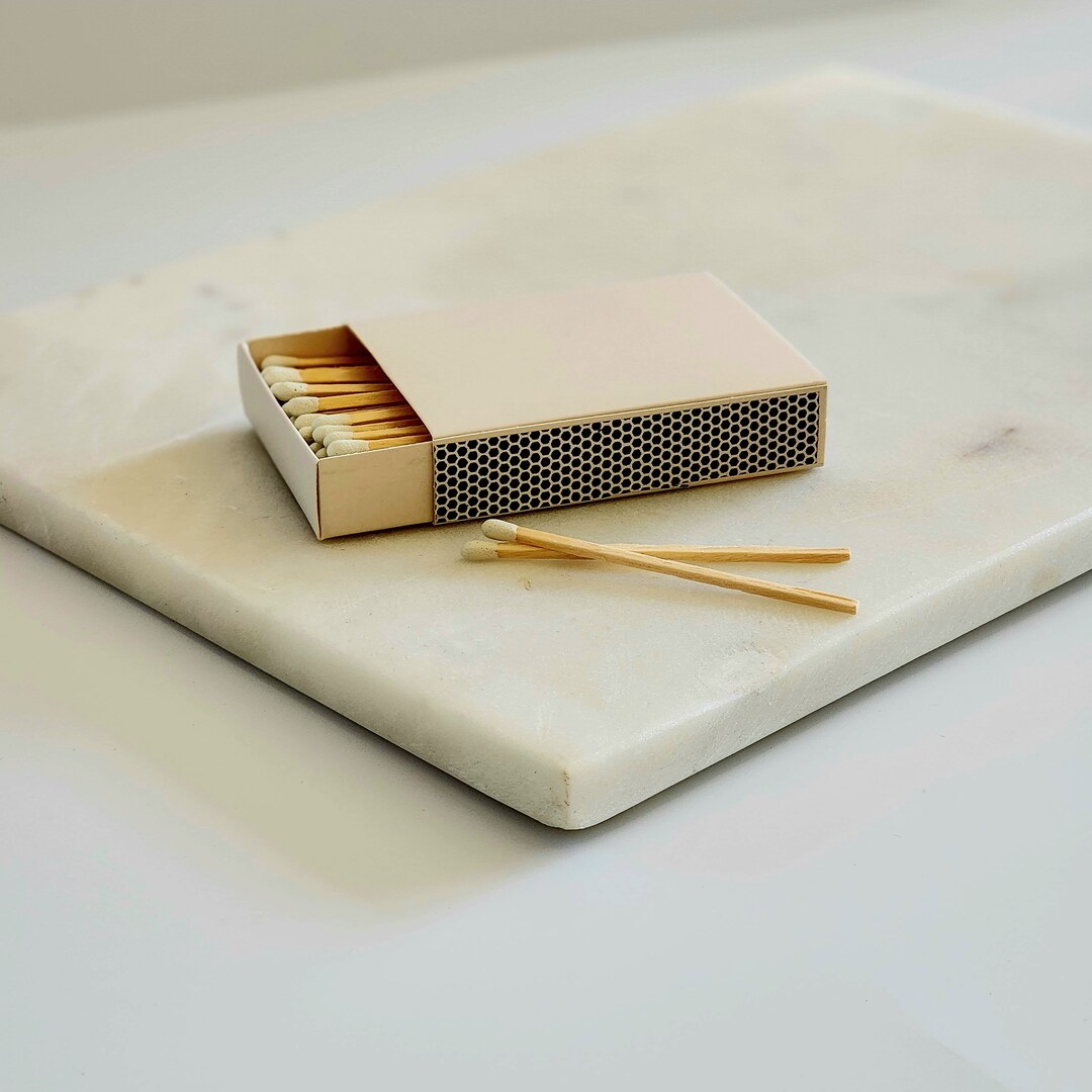 Three Inch White Matches Glass Cloche White Match Refill White Match Box Match Bottle Refill