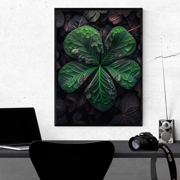 Shamrock Picture, Shamrock, Shamrock Art, Shamrock Wallart, Shamrock Printable Art, Shamrock Download, Shamrock Beautiful AI Art, Shamrock