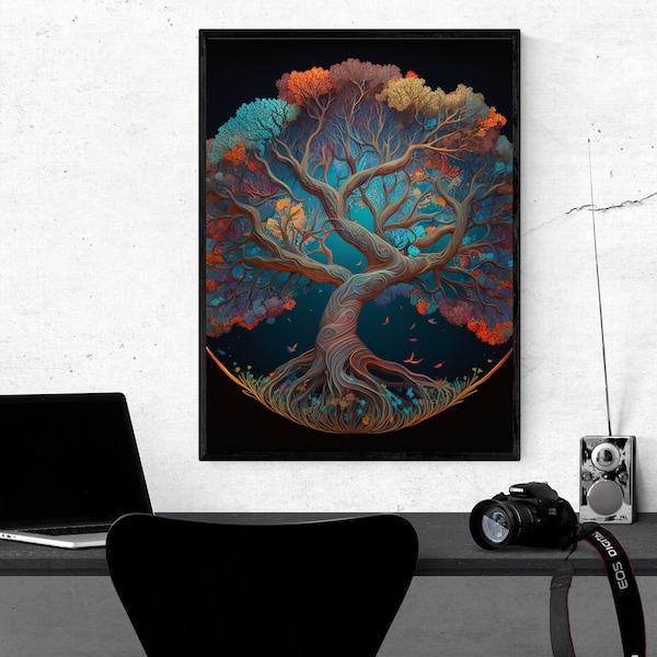Tree of Life Picture, Tree of Life Digital Art, Tree of Life Fantasy Poster, Tree of Life Unreal Art, Tree of Life AI Art, Tree of Life Bild