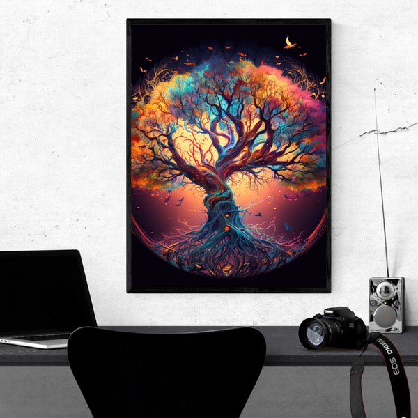 Tree of Life Picture, Tree of Life Digital Art, Tree of Life Fantasy Poster, Tree of Life Unreal Art, Tree of Life AI Art, Tree of Life Bild