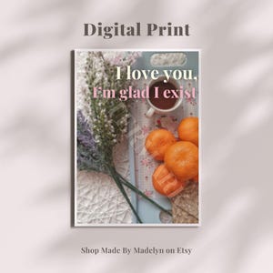 The orange poem wall print
