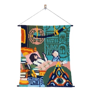 PDF PATTERN: Pendragon Trinket Holder - Digital Crochet pattern, crochet tapestry, crochet home decor, crochet wall hanging, earring holder