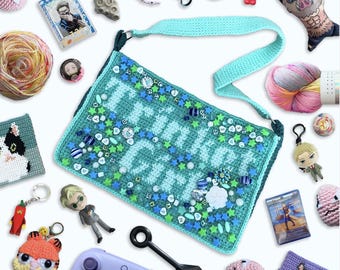 Beaded Crochet Crossbody Bag Pattern: Trinket Lover Handbag (PDF Pattern)