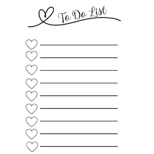 I Love a good To Do List, printable, notepaper, instant download