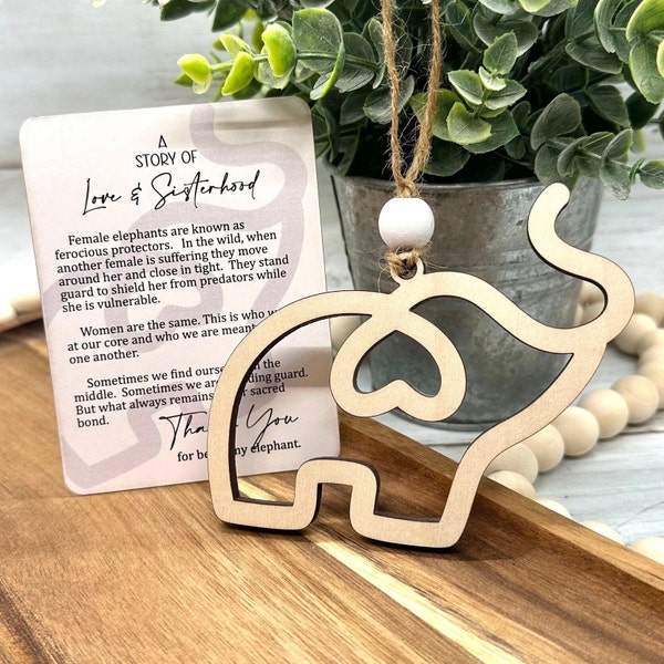 Sisterhood Elephant Ornament for Friends Mom Tribe Gift, Mom Friend Ornament, Mom Tribe, Gift Mom Group, Gift for Sister