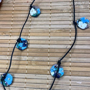 Handmade Floral Polymer Clay Earrings and Necklace Set