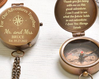 Graduation Adventure Compass Gift – Personalized Working Vintage Brass Pocket Compass for New Journeys