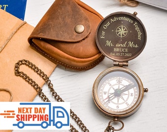 Personalized Compass Wedding Gift, Anniversary Gifts For Couple, Birthday Gift For Husband, Groomsmen Gift, Special Gifts For Him