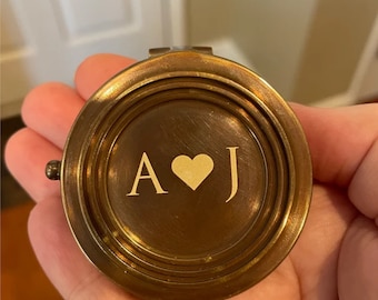 Personalized Brass Compass, Engraved Anniversary Gift for Him
