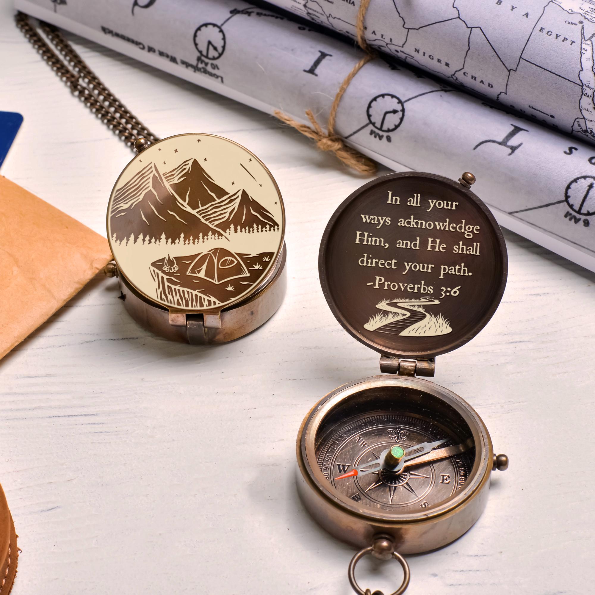 Custom Logo Engraved Working Compass – Corporate Gift Personalized ...