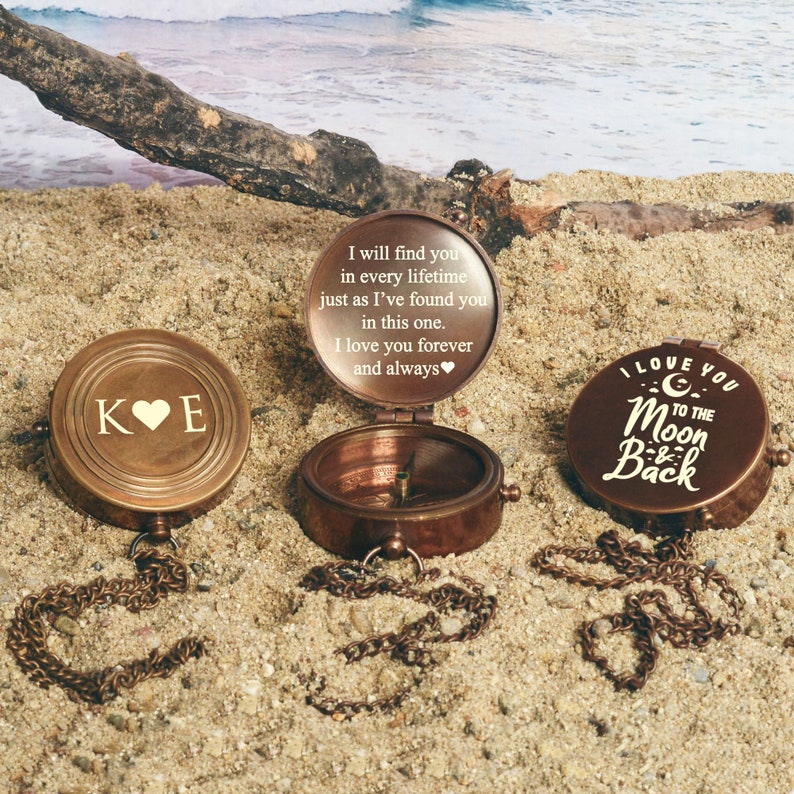 Personalized Engraved Compass, to Our Love Tree Engraved Gift for Wife ...