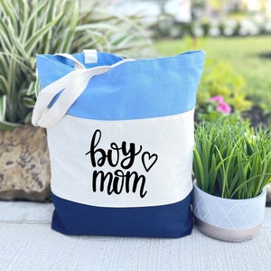 Boy Mama Tote Bag, Gift For Mom, Boy Mom Gift Bag, Mama Gift From Boy, Mama Shopping Bag, Reusable Canvas Bag, Gift From Grandboy, Boy Mama