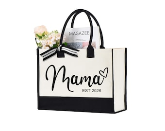 Custom Mama Tote Bag, Mama Tote Bag, Mama Bag, Gift For Mama, New Mama Bag, Mothers Day Gift, Mom Tote Bag, Gift For Mom, Mother Bag